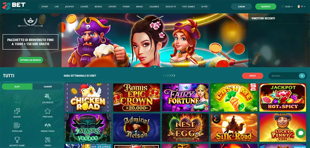 22Bet casinò online