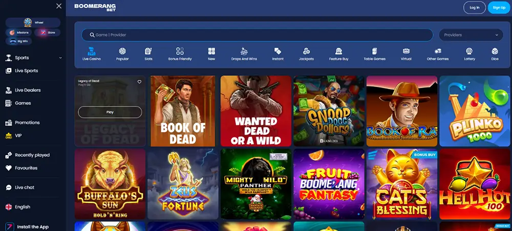 Boomerang.bet online casino