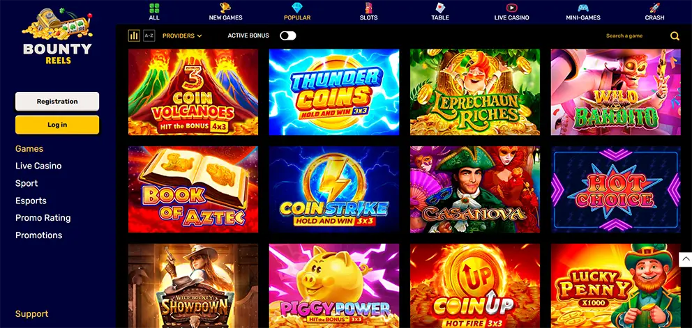 Bounty Reels new UK Casino