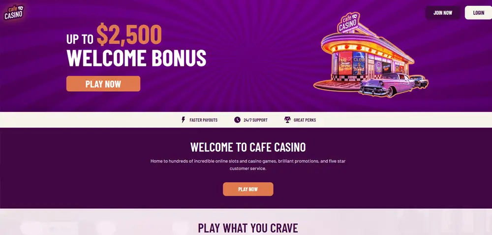 Cafe Casino Homepage