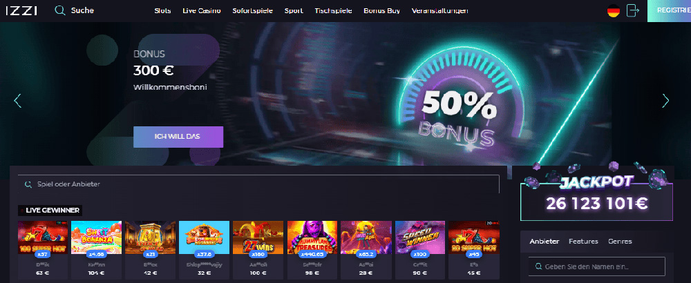 Izzi Casino Startseite