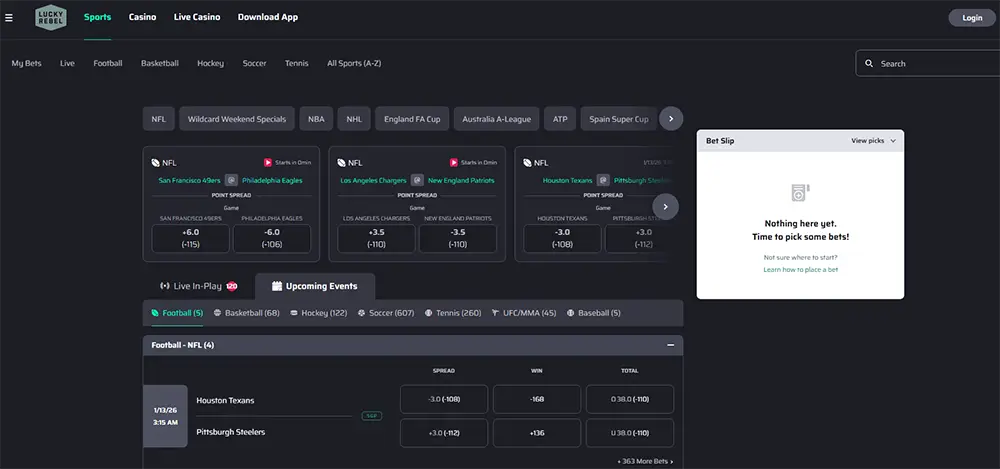Lucky Rebel sportsbetting