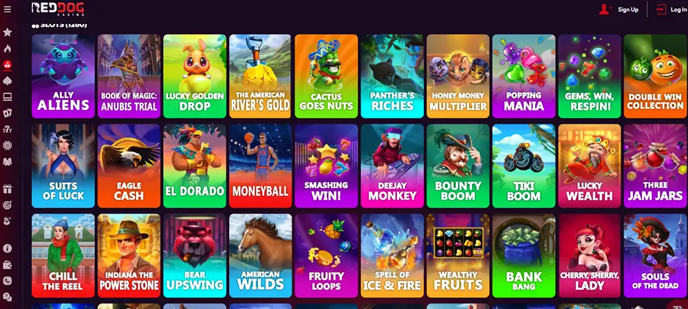 Red Dog Casino online slot games