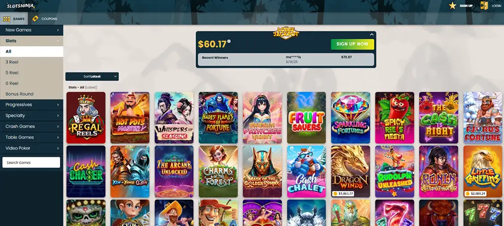 SlotsNinja online slot games