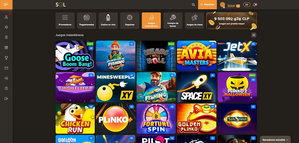 Juegos de Sol casino online