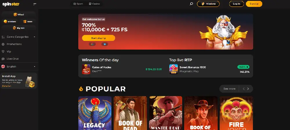 Spinstar online casino