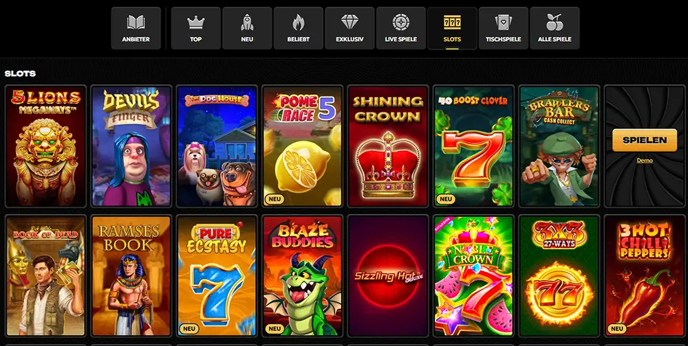 Spinsy Casino spiele